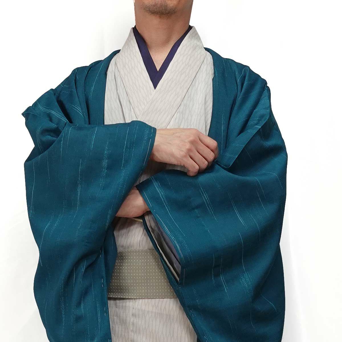 夏羽織 洗える 単衣 小紋 紗