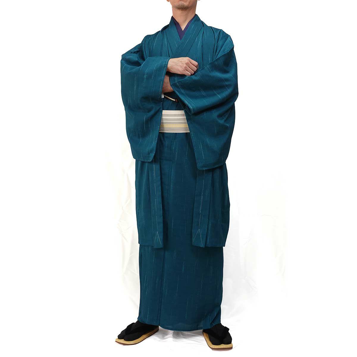 夏羽織 洗える 単衣 小紋 紗