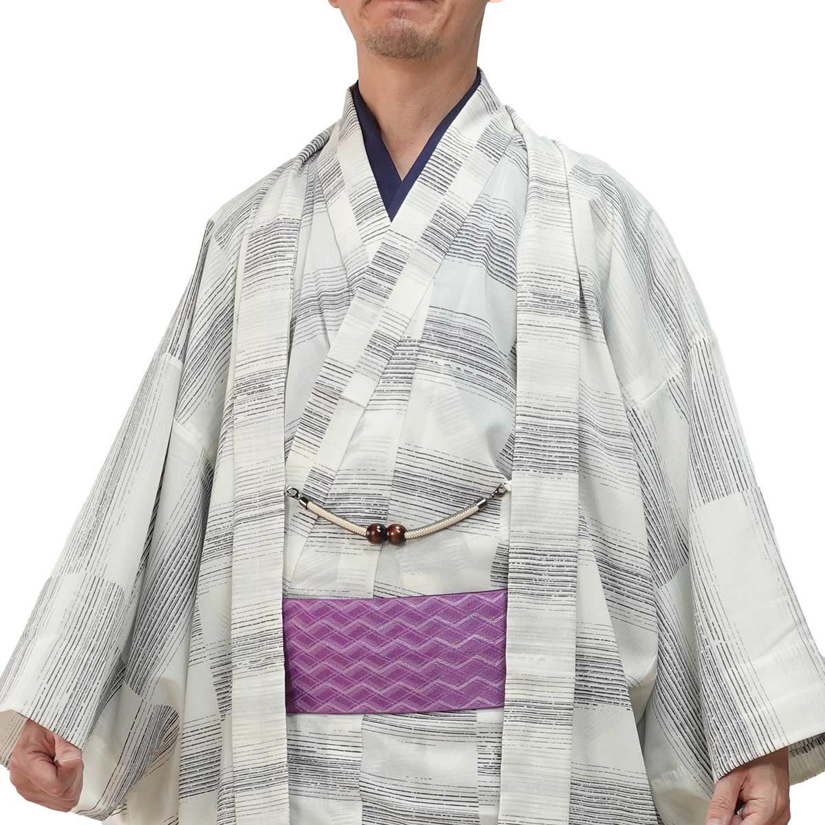 夏羽織 洗える 単衣 小紋 紗