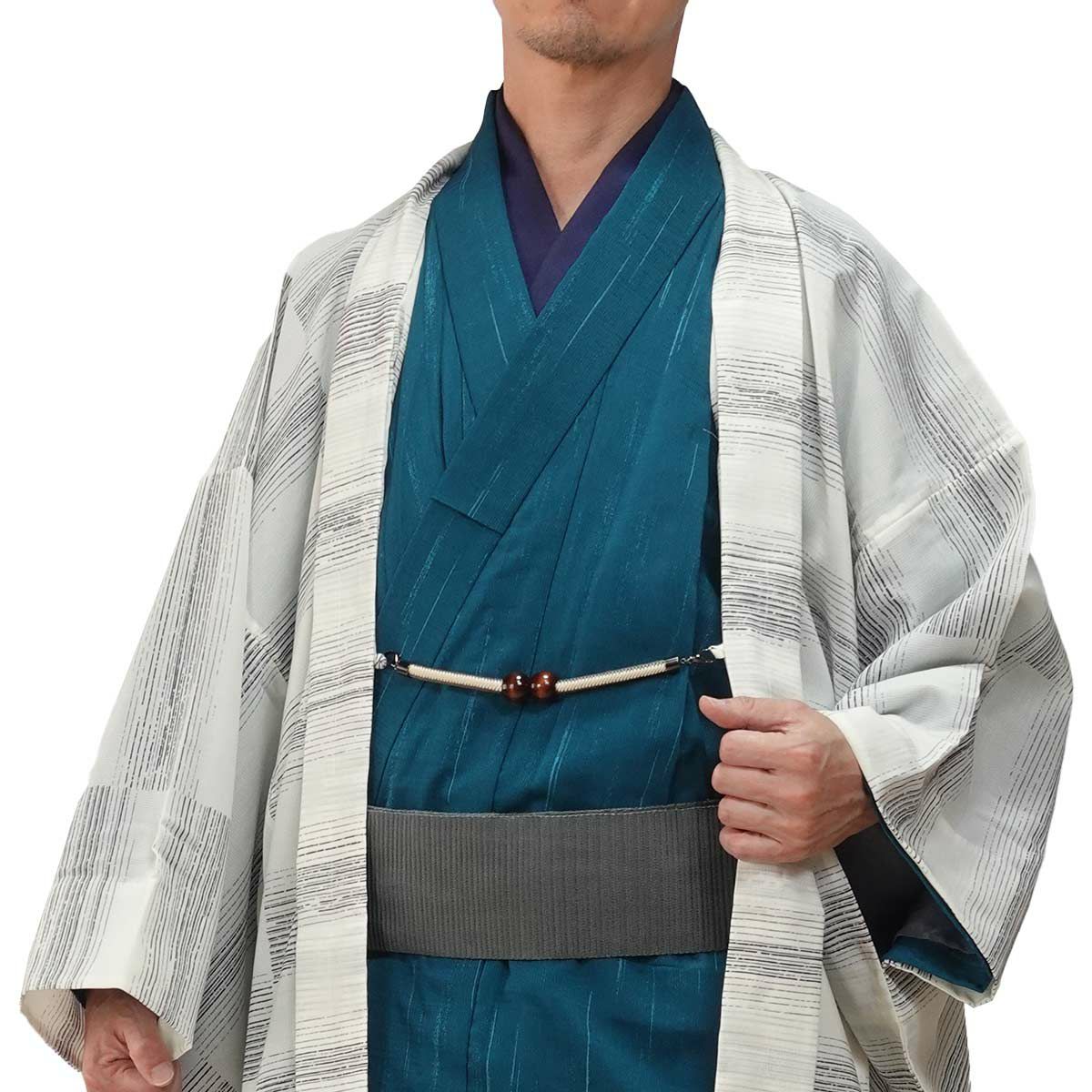 夏羽織 洗える 単衣 小紋 紗