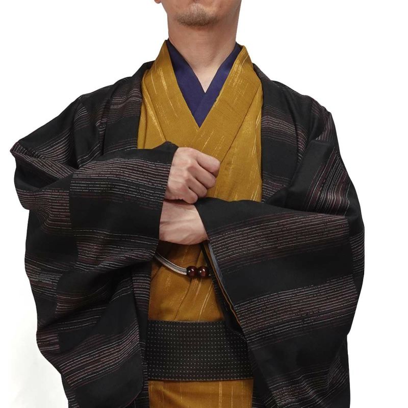 夏羽織 洗える 単衣 小紋 紗