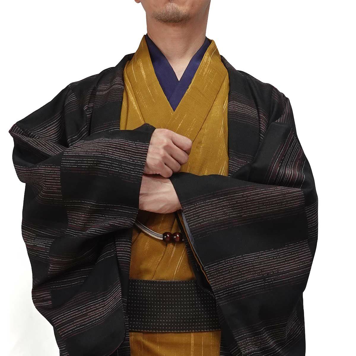 夏羽織 洗える 単衣 小紋 紗