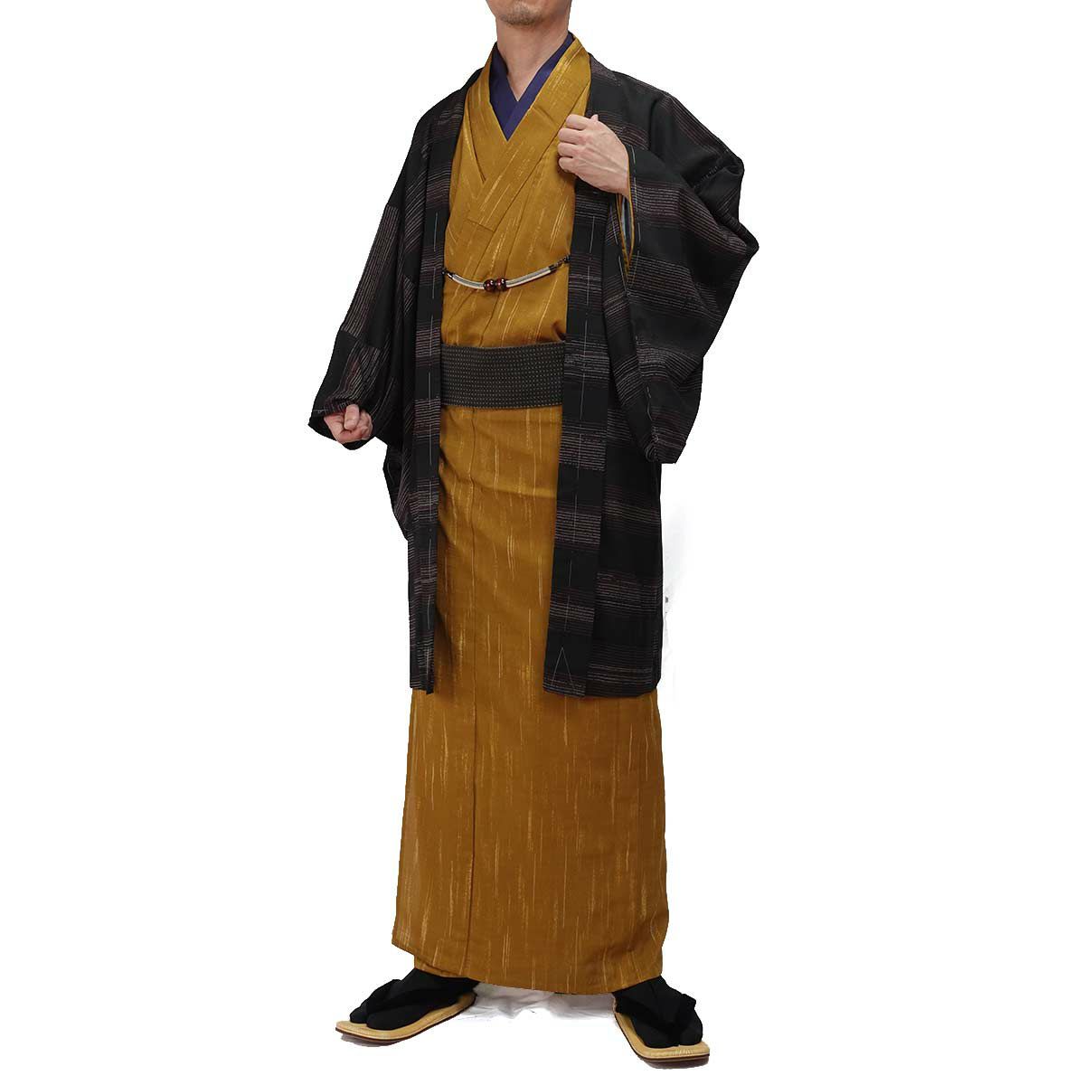 夏羽織 洗える 単衣 小紋 紗