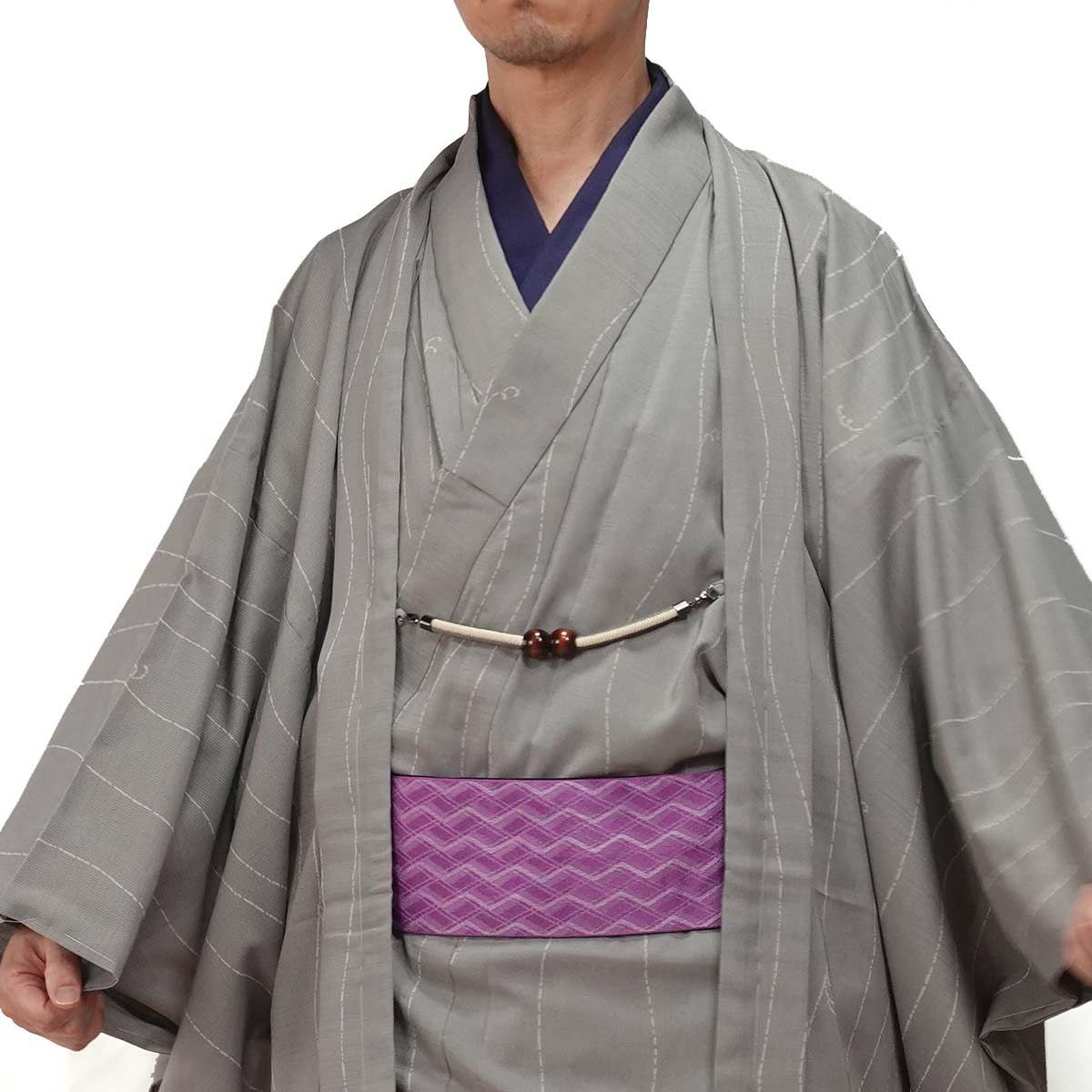 夏羽織 洗える 単衣 小紋 紗