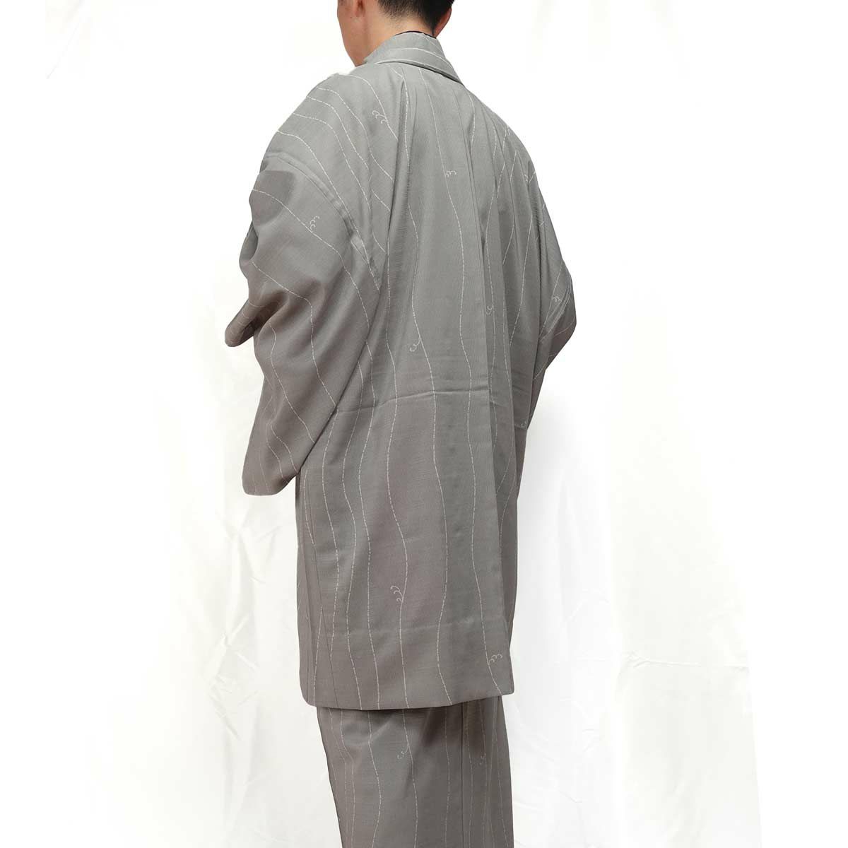 夏羽織 洗える 単衣 小紋 紗