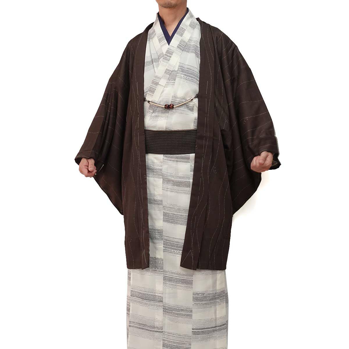 夏羽織 洗える 単衣 小紋 紗