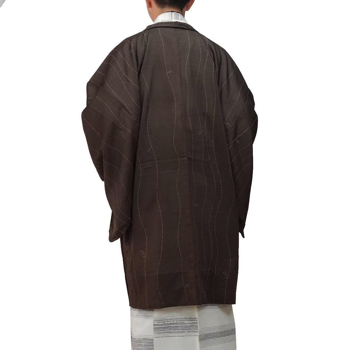 夏羽織 洗える 単衣 小紋 紗