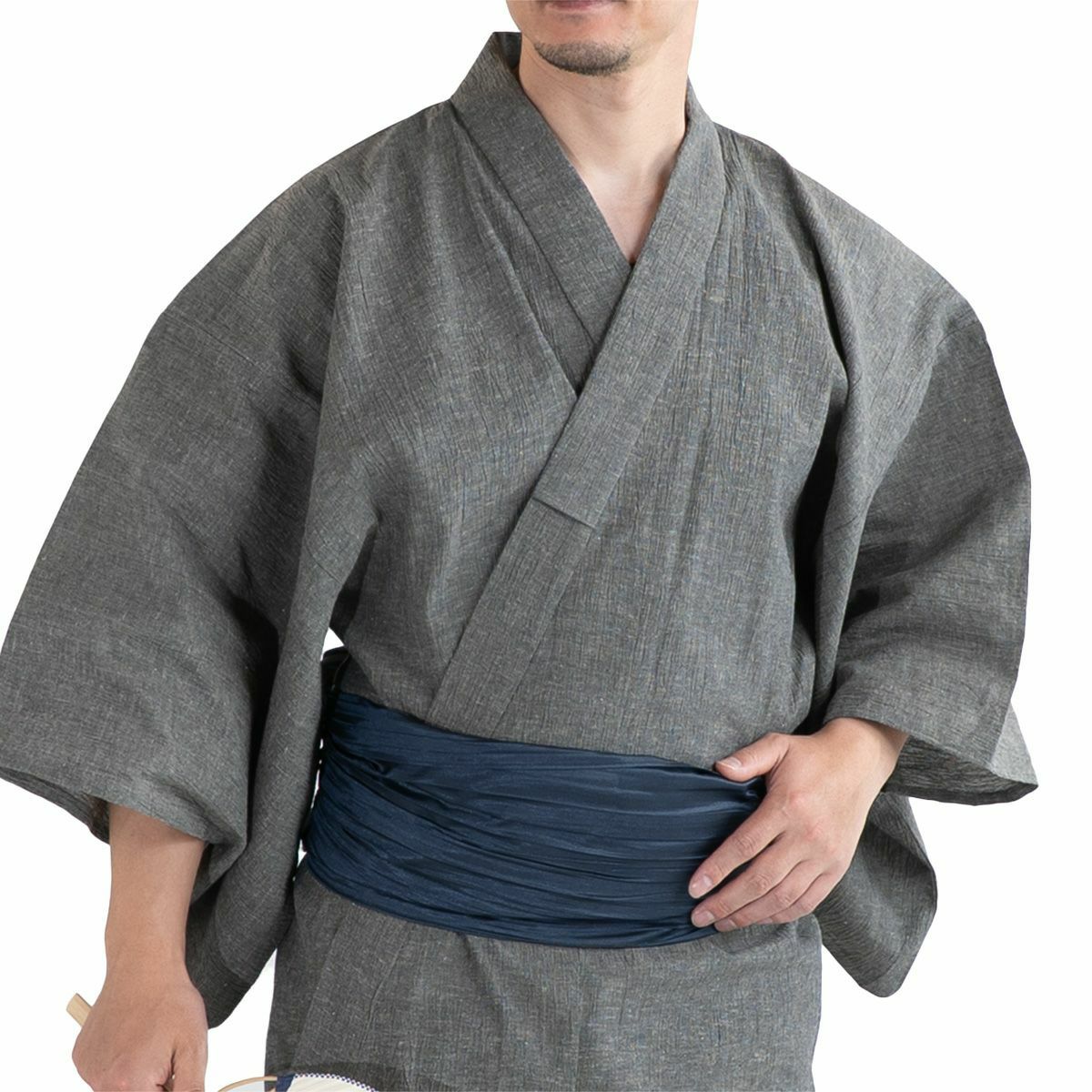 メンズ浴衣 近江ちぢみ綿麻