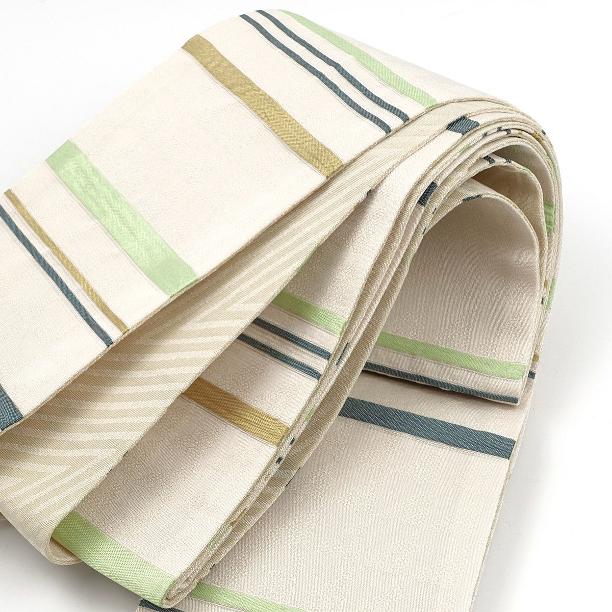 角帯 桐生織 縞 生成