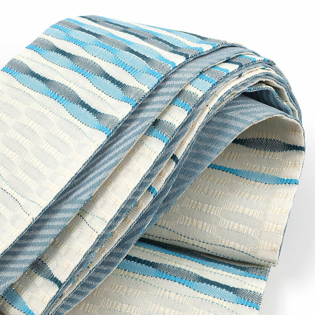 角帯 桐生織 四角 水色