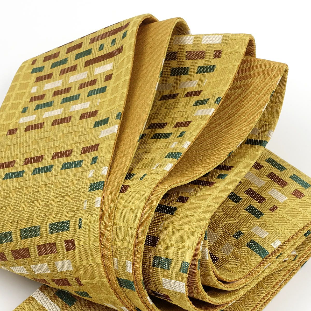 角帯 桐生織 からし色