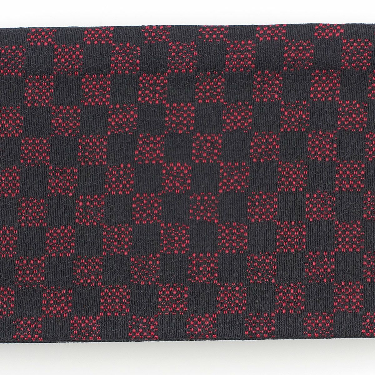 角帯 桐生織 市松 赤