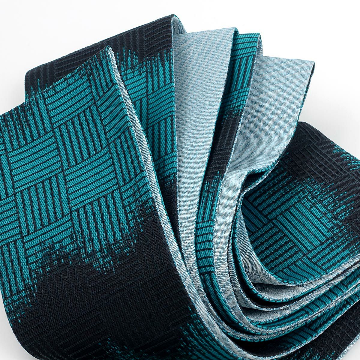 角帯 桐生織 青