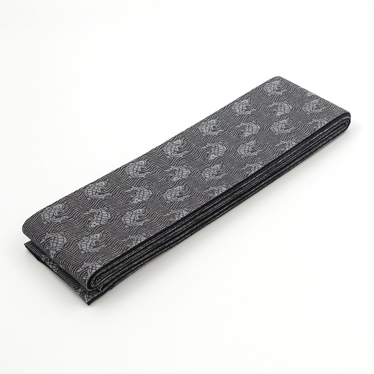 角帯 桐生織 魚 グレー