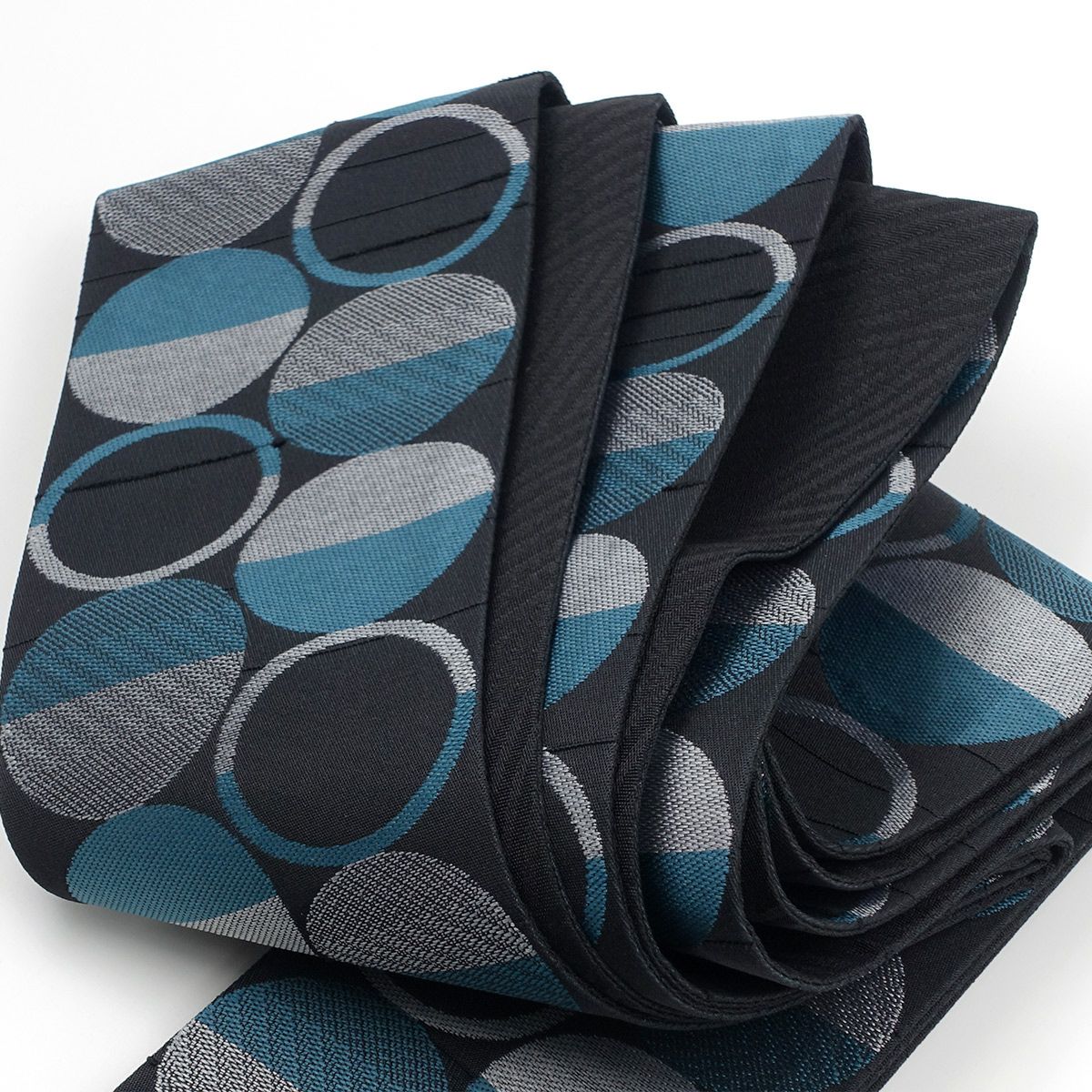 角帯 桐生織 丸 青