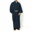 大きいサイズ すぐに着られる男羽織 洗える 単衣 ちりめん 4L 5L 濃紺