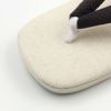 草履 亜麻 生成 茶鼻緒 L 25cm～26.5cm位まで対応