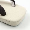 草履 亜麻 生成 茶鼻緒 L 25cm～26.5cm位まで対応