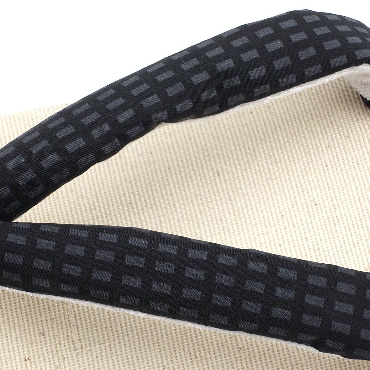 草履 亜麻 生成 グレー鼻緒 L 25cm～26.5cm位まで対応