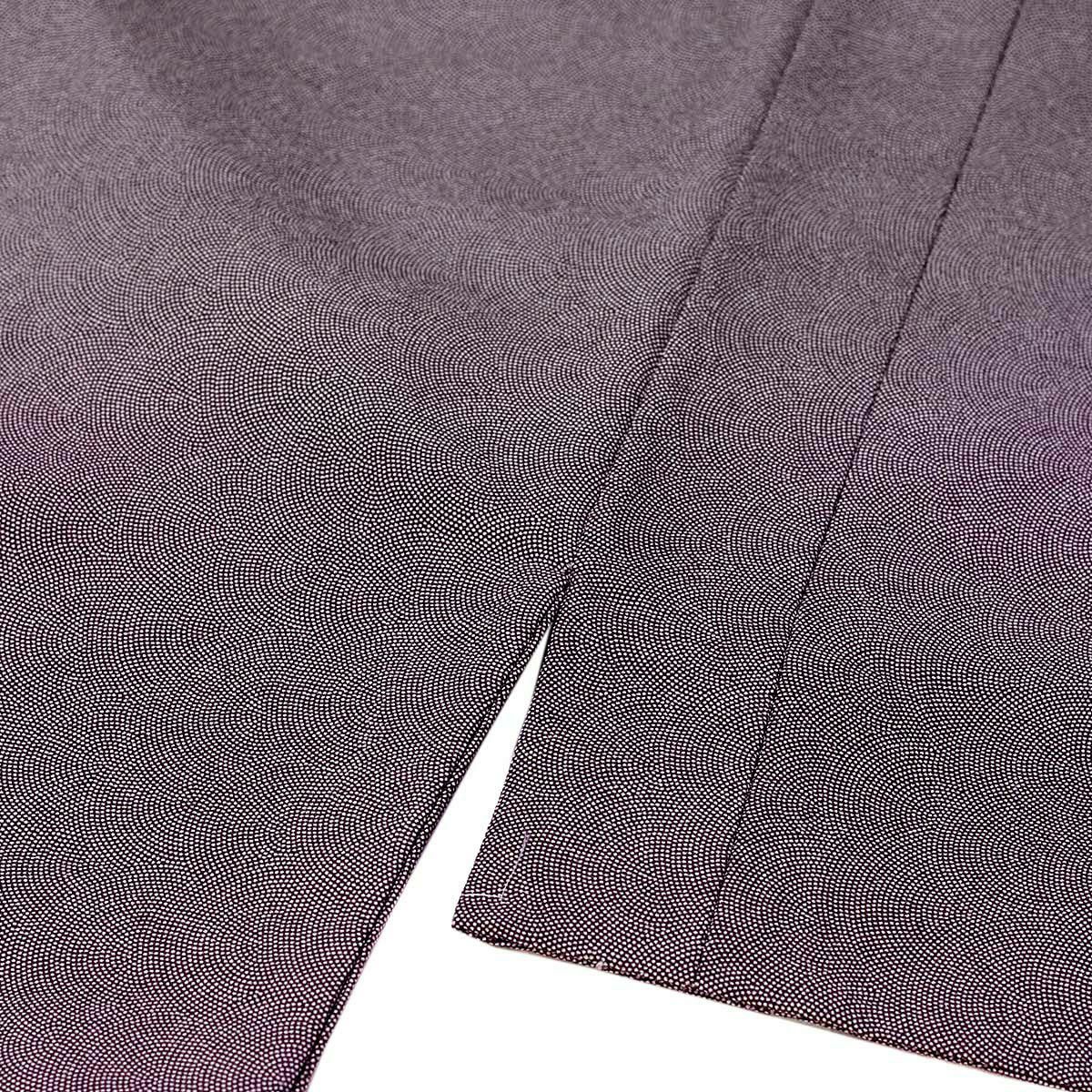 すぐに着られる男着物 単衣 江戸小紋 鮫小紋 紫 3L