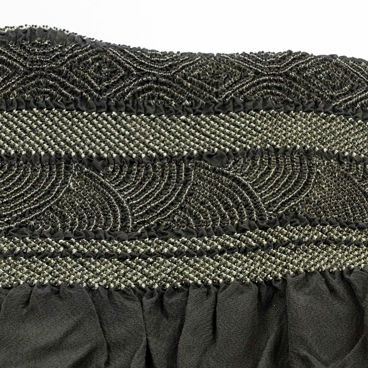 兵児帯 正絹 端絞り 端兵児 灰緑