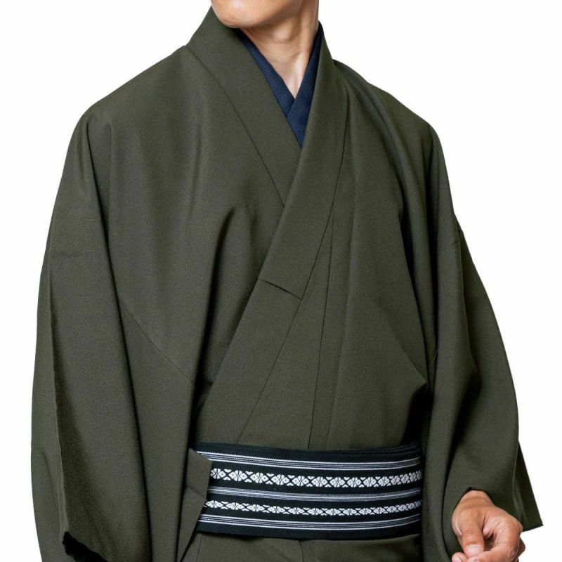 男着物 洗える ちりめん 単衣