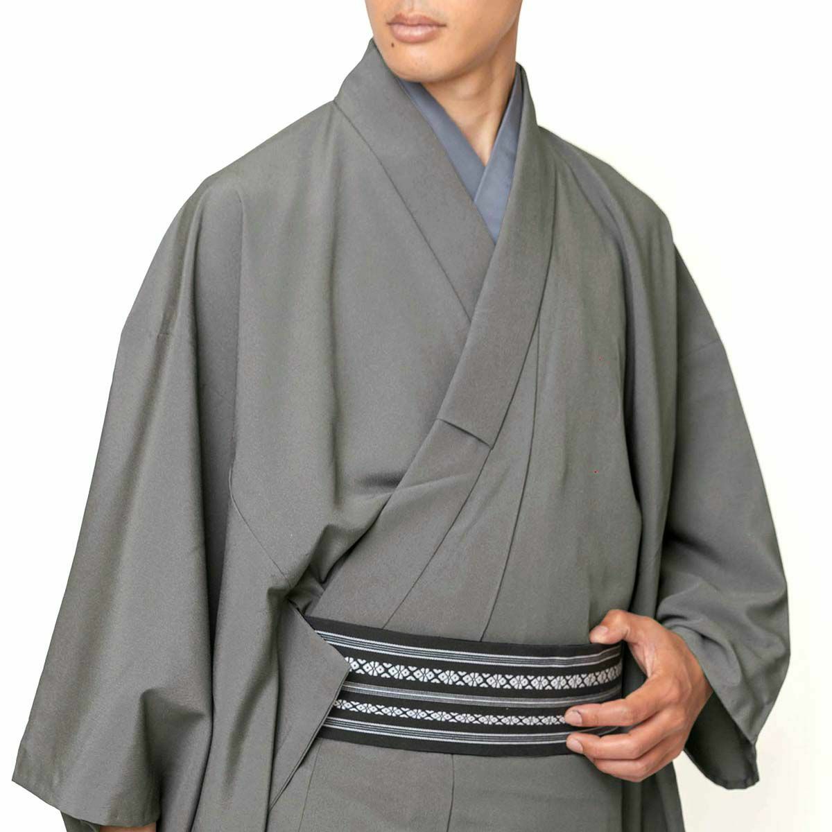 色紋付 東レシルック ちりめん 洗える着物