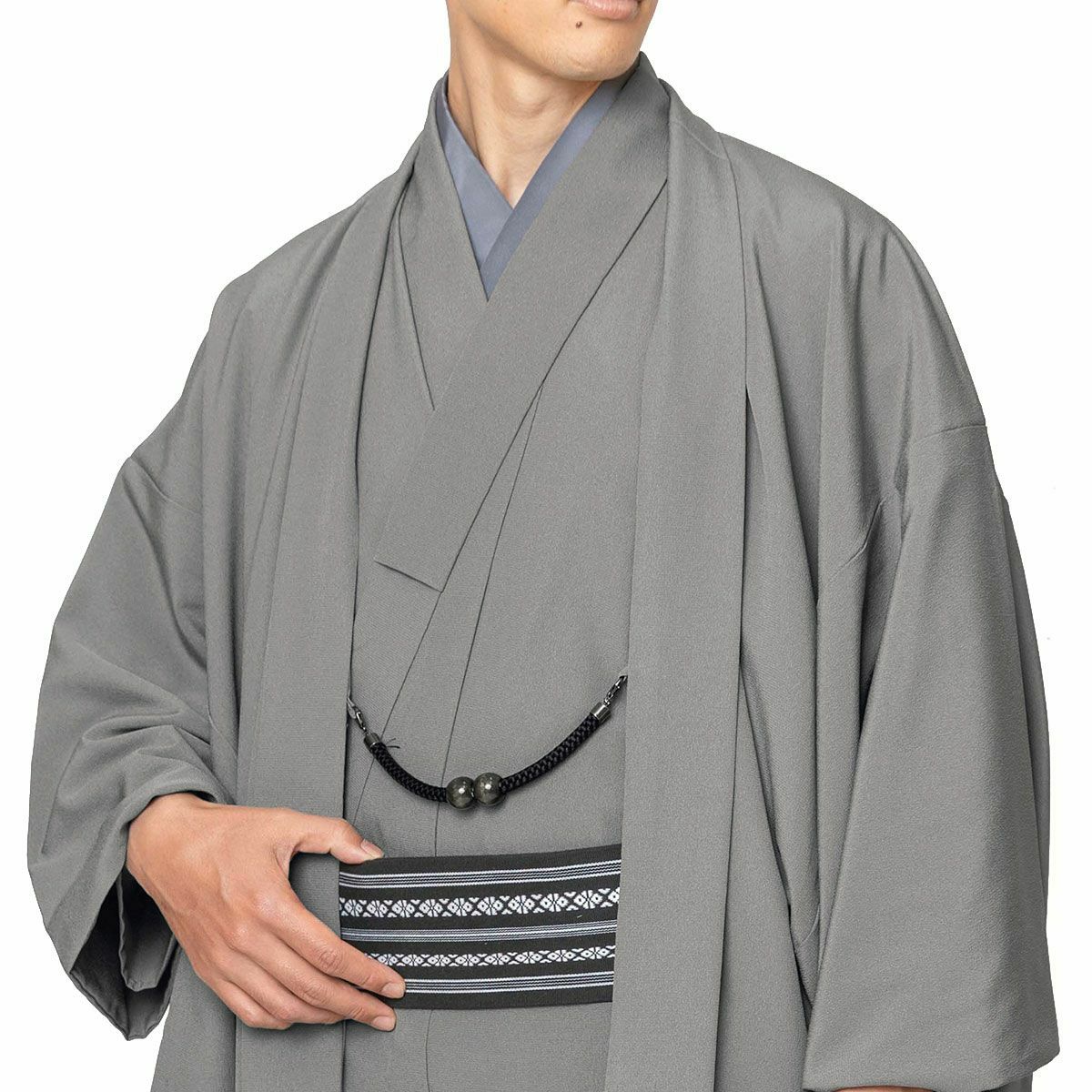 色紋付 東レシルック ちりめん 洗える着物