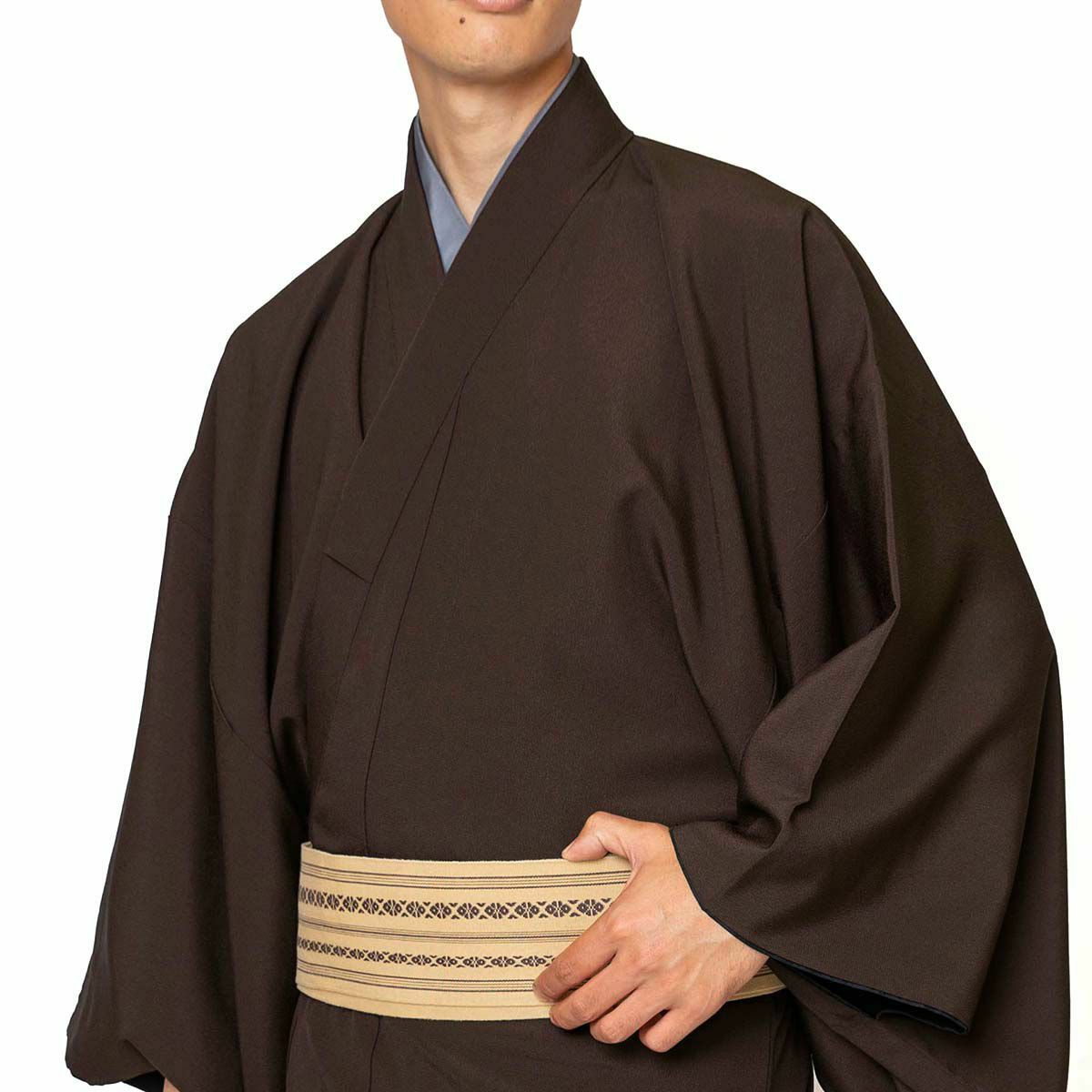 色紋付 東レシルック ちりめん 洗える着物