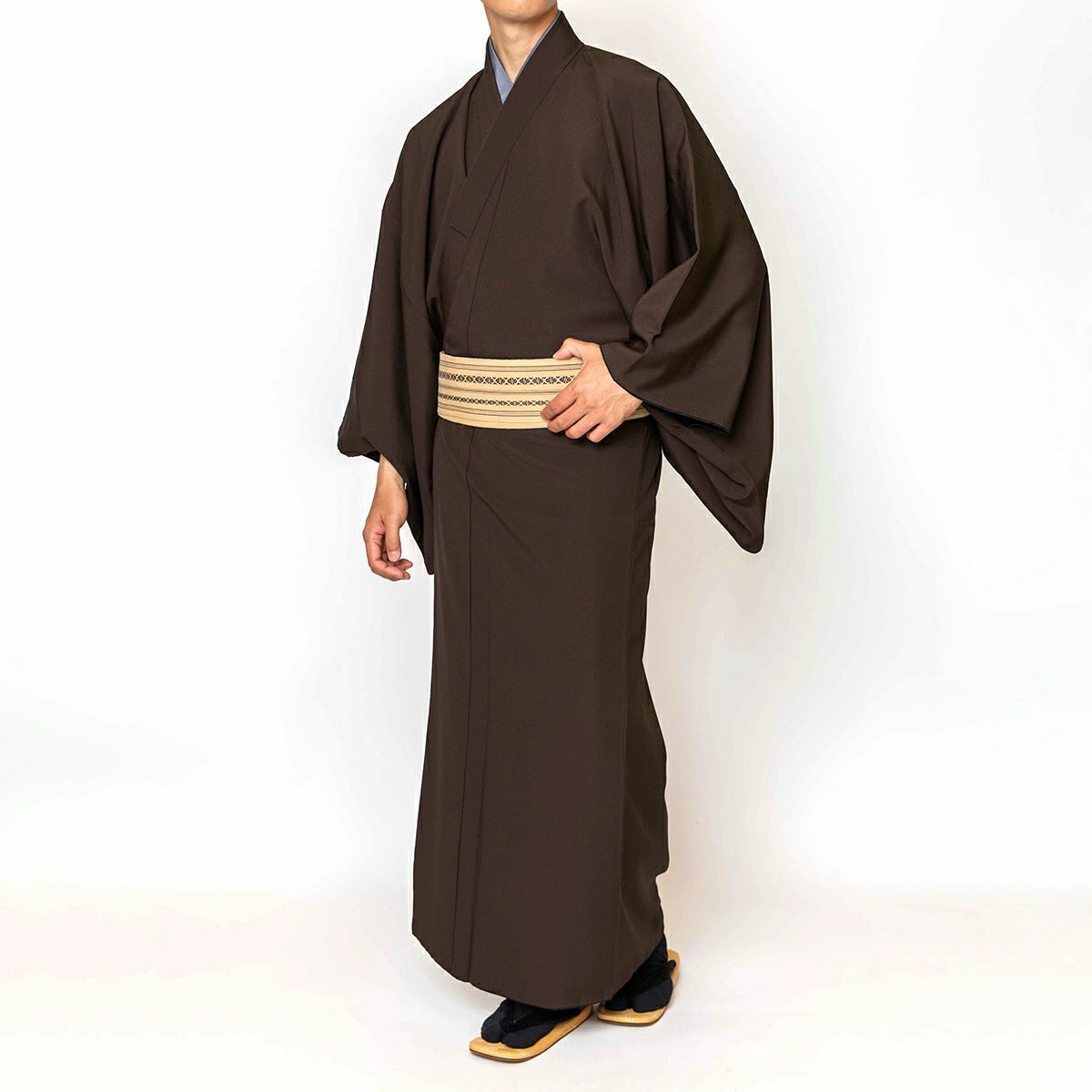 色紋付 東レシルック ちりめん 洗える着物