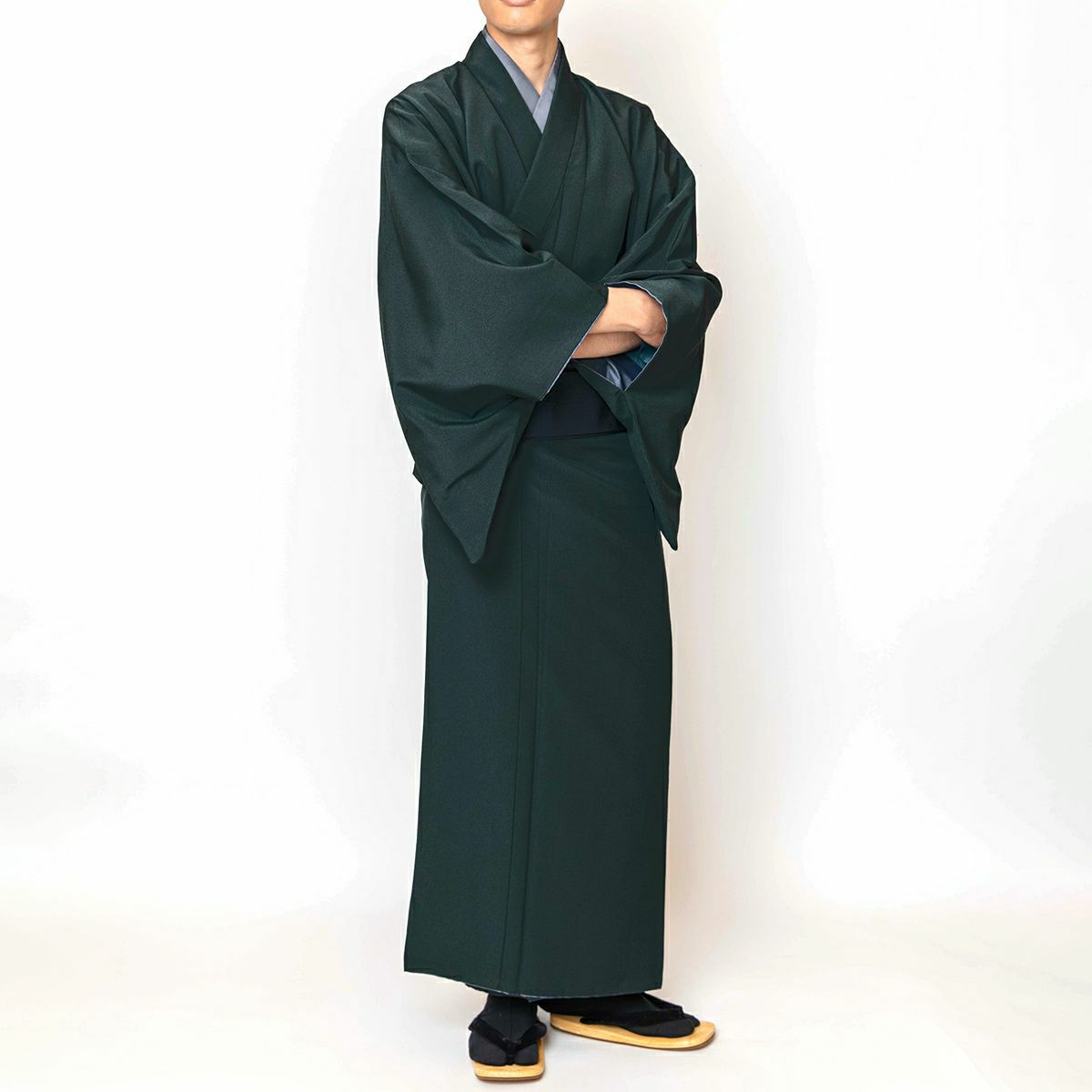 色紋付 東レシルック ちりめん 洗える着物