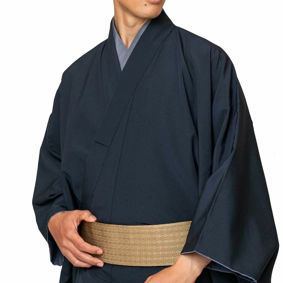 色紋付 東レシルック ちりめん 洗える着物