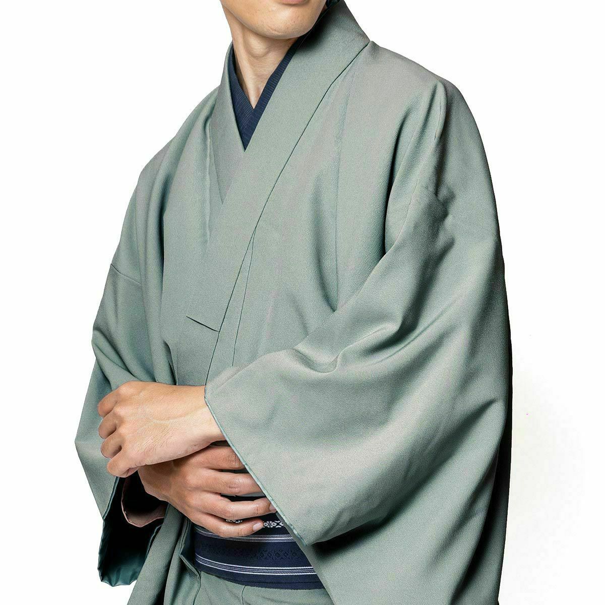 色紋付 ちりめん 洗える着物