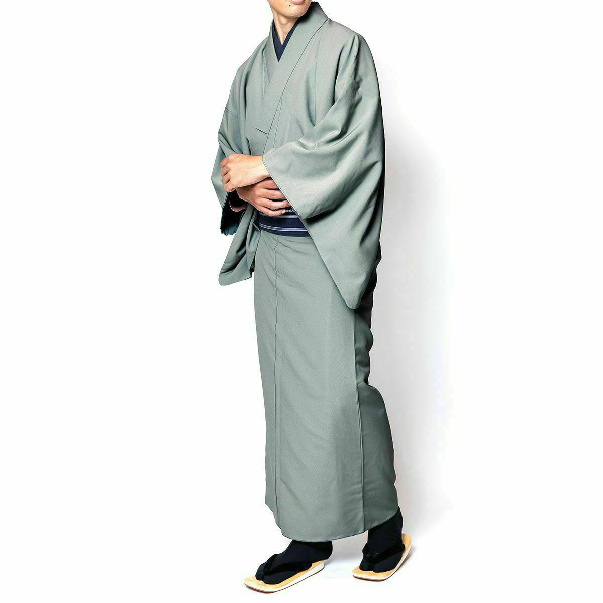色紋付 ちりめん 洗える着物