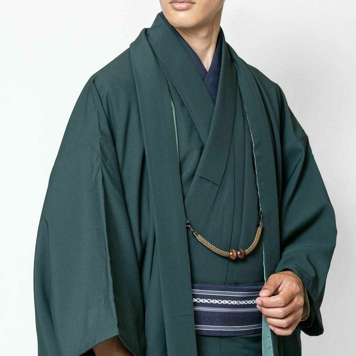 色紋付 ちりめん 洗える着物