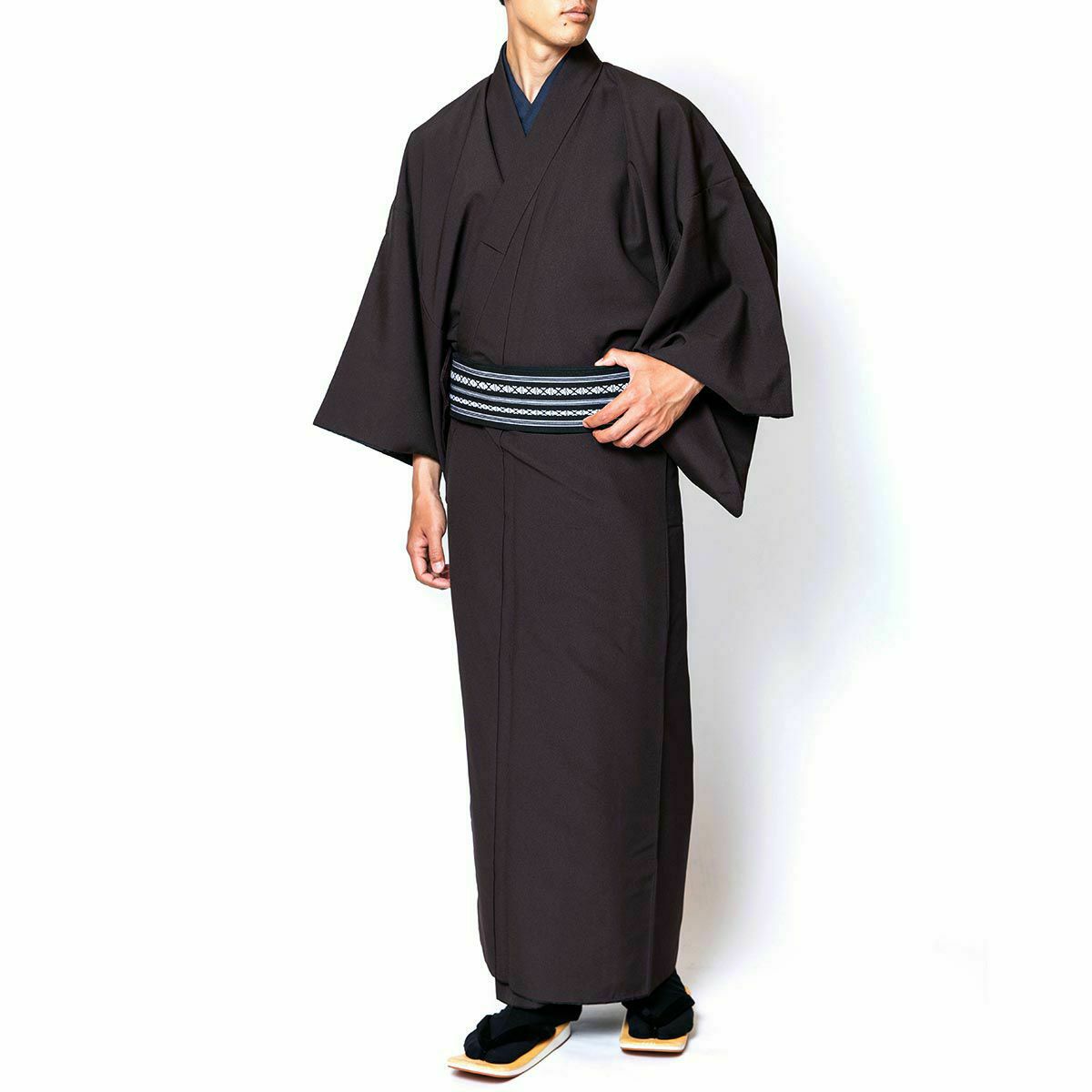 色紋付 ちりめん 洗える着物