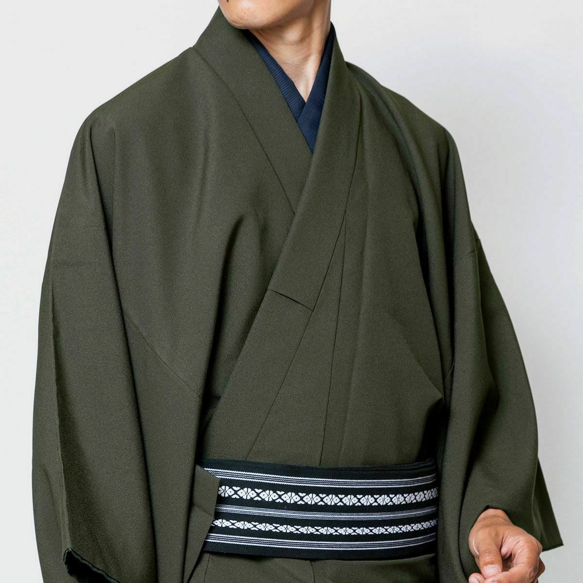 色紋付 ちりめん 洗える着物