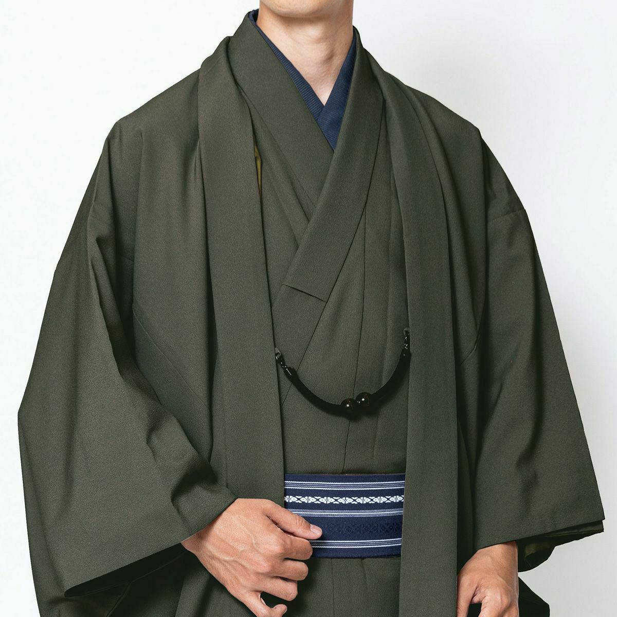 色紋付 ちりめん 洗える着物