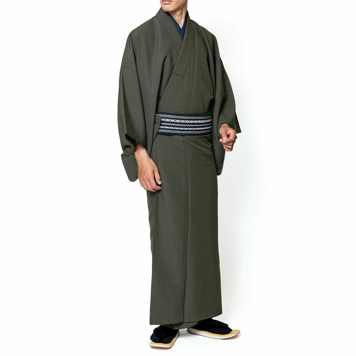 色紋付 ちりめん 洗える着物