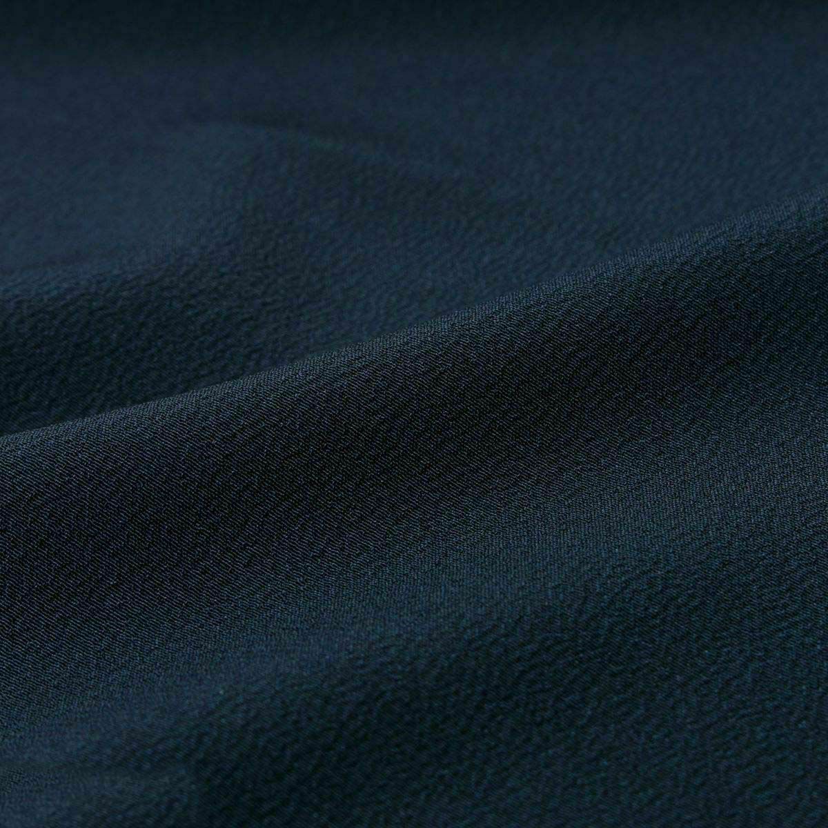 東レシルック ちりめん 袷 紺