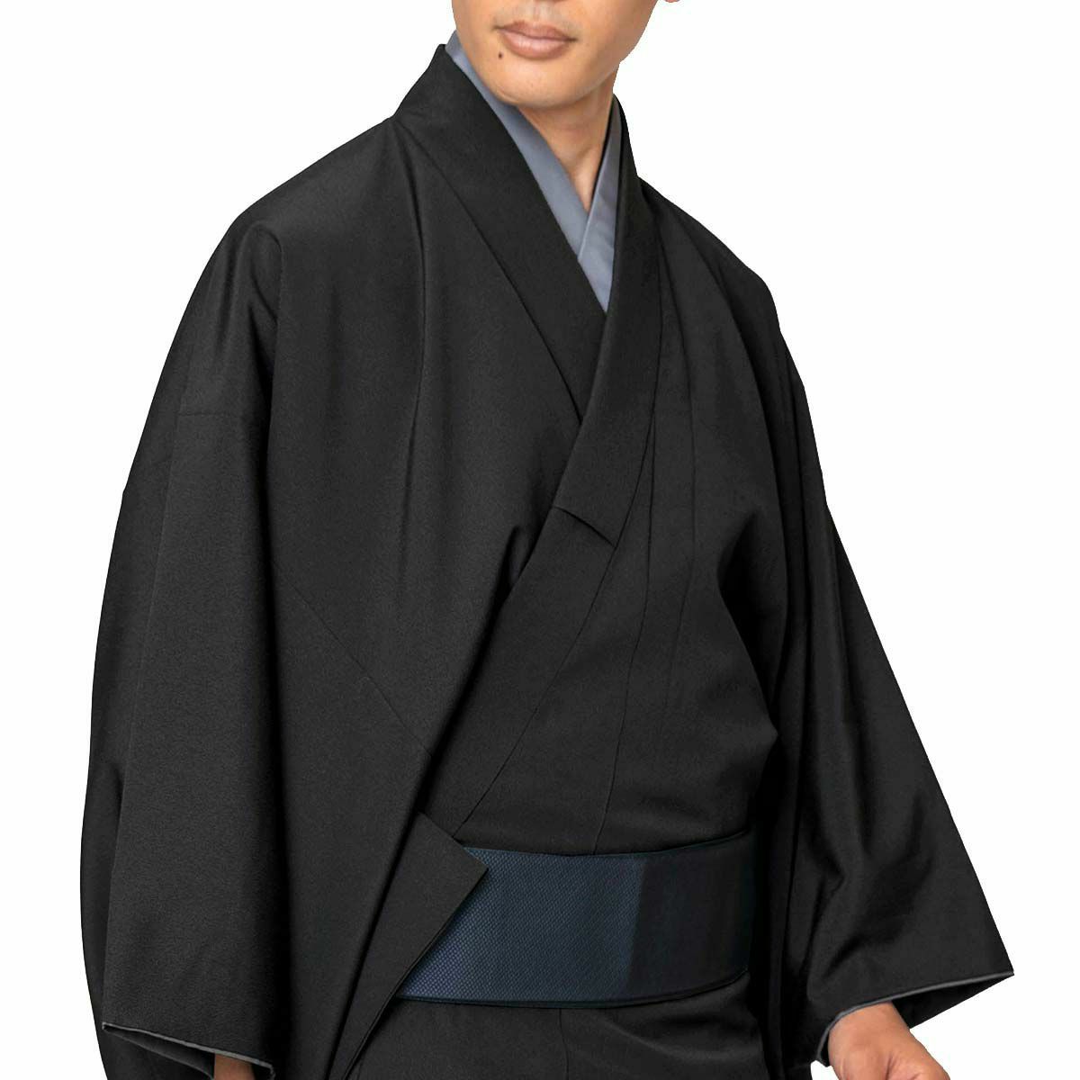 正絹袴 馬乗り袴 神代織 夏袴 絽 縞 濃グレー 170cm前後対応 | 男着物  